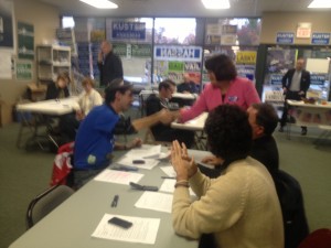 Hudson NH Democrats: Stephen Manzi and Ian Howes in action; At the Granite State Forward (Nashua Field Office)